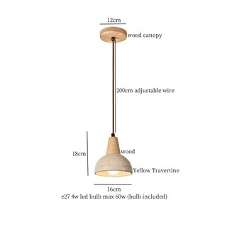 Celako™ Ochralis Pendant Light | Yellow Travertine Kitchen Island Lighting