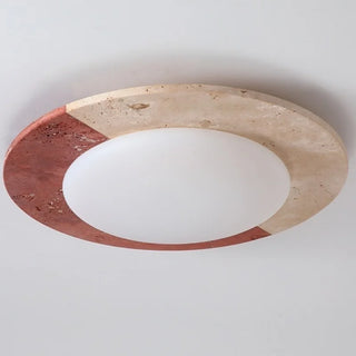 Celako™ Tramonto Ceiling Light | Yellow Travertine Mid Century Modern Bedroom Lighting