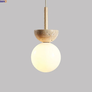Celako™ Oroterra Pendant Light | Yellow Travertine Japanese/Wabi Sabi