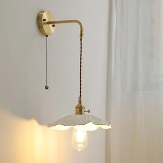 Celako™ Cerelle Wall Light | Ceramic Copper Bedroom Lighting