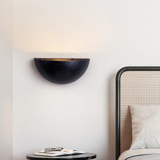 Celako™ Nerolith Wall Light | Black Travertine Bedroom Lighting