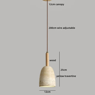Celako™ Travona Pendant Light | Travertine Dining Room Lighting