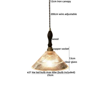 Celako™ Embera Pendant Light | Amber Glass Bedroom Lighting