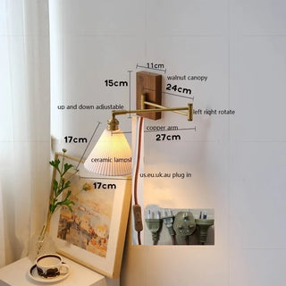 Celako™ Cascara Wall Light | Ceramic Bedroom Lighting