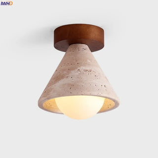 Celako™ Tavaluna Ceiling Light | Yellow Travertine Contemporary Kitchen Island Lighting