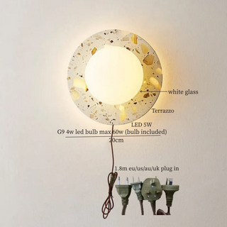 Celako™ Terralum Wall Light | Terrazzo Bedroom Lighting