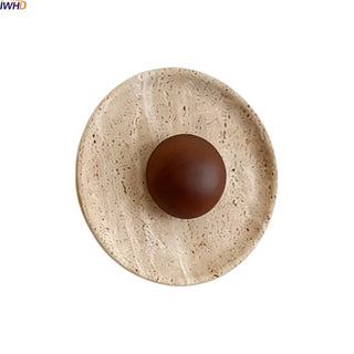 Celako™ Tevrin Wall Light | Yellow Travertine Vintage