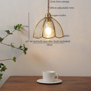 Celako™ Cuproflora Pendant Light | Glass Mid Century Modern