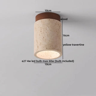 Celako™ Sabbia Ceiling Light | Yellow Travertine Modern Style Living Room Lighting