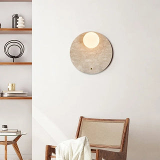 Celako™ Teravo Wall Light | Yellow Travertine Living Room Lighting