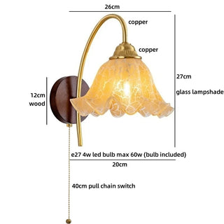 Celako™ Ambrosia Wall Light | Glass Bedside Lighting