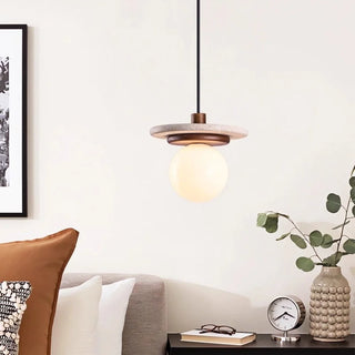 Celako™ Pietrana Pendant Light | Yellow Travertine Bedroom Lighting