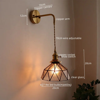 Celako™ Cateno Wall Light | Copper Glass Living Room Lighting