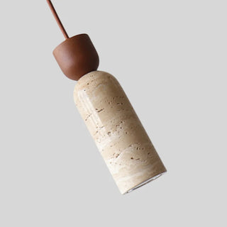 Celako™ Yugenite Pendant Light | Yellow Travertine Bedroom Lighting