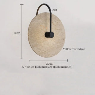 Celako™ Teravo Wall Light | Yellow Travertine Living Room Lighting