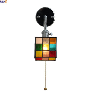 Celako™ Lucerne Wall Light | Stained Glass Bedside Lighting