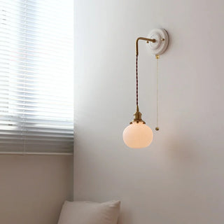Celako™ Opalique Wall Light | White Glass Living Room Lighting