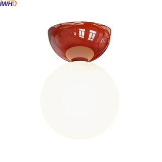 Celako™ Ferrovitro Ceiling Light | Glass Iron Living Room Lighting