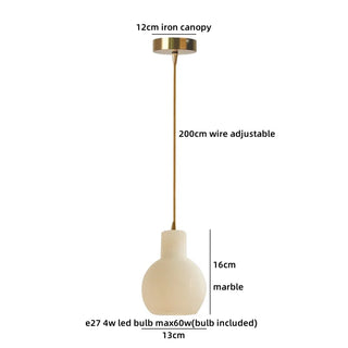 Celako™ Opalla Pendant Light | Ceramic Bedside Lighting