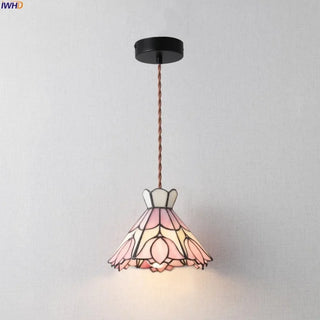 Celako™ Petalume Pendant Light | Pink Glass Bedroom Lighting
