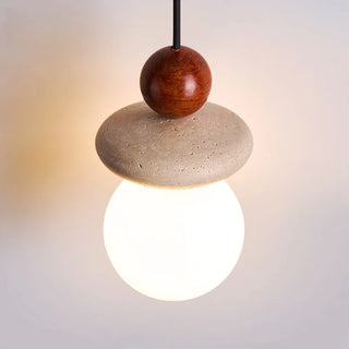 Celako™ Flavesco Pendant Light | Yellow Travertine Bedroom Lighting
