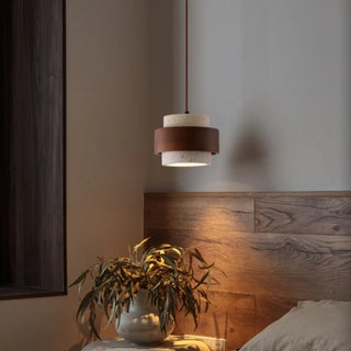 Celako™ Tivelle Pendant Light | Yellow Travertine Bedroom Lighting