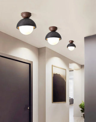 Celako™ Sferico Ceiling Light | Black Travertine Bedroom Lighting