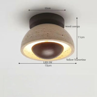 Celako™ Amberine Ceiling Light | Yellow Travertine Kitchen Island Lighting