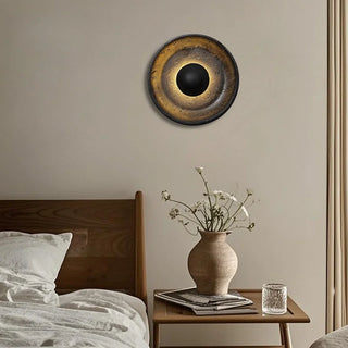 Celako™ Travito Wall Light | Black Travertine Wood Living Room Lighting