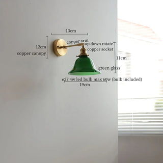 Celako™ Cuprelux Wall Light | Copper Glass Bedroom Lighting