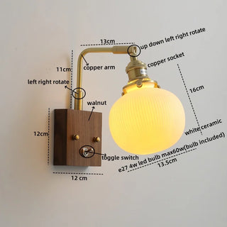 Celako™ Nucari Wall Light | Ceramic Living Room Lighting