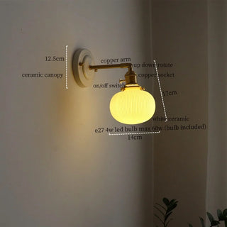 Celako™ Cerafine Wall Light | Ceramic Bedroom Lighting