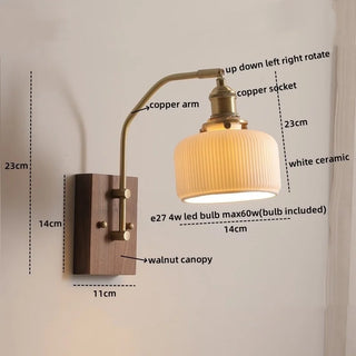 Celako™ Bronzia Wall Light | Glass Bedroom Lighting