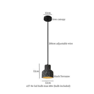 Celako™ Marmorea Pendant Light | Terrazzo Bedroom Lighting
