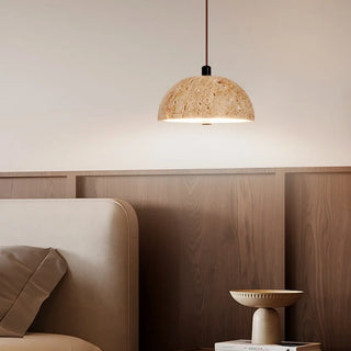 Celako™ Tuffeau Pendant Light | Yellow Travertine Wabi Sabi Kitchen Island Lighting