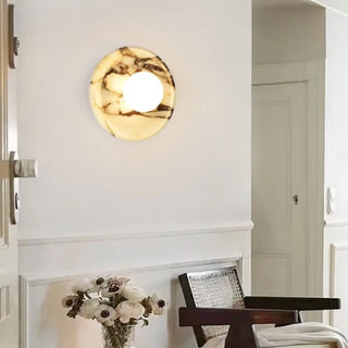 Celako™ Orbita Wall Light | Marble Glass Bedroom Lighting