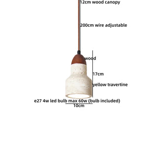 Celako™ Lapides Pendant Light | Yellow Travertine Dining Room Lighting