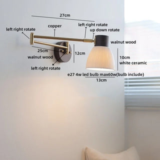Celako™ Alura Wall Light | Ceramic Bedside Lighting