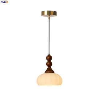 Celako™ Cucurbita Pendant Light | White Glass Kitchen Island Lighting
