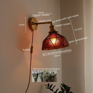 Celako™ Cuprystal Wall Light | Copper Glass Living Room Lighting