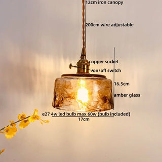 Celako™ Emberis Pendant Light | Glass Bedroom Lighting