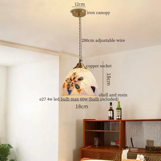 Celako™ Nacoria Pendant Light | Resin And Shell Kitchen Island Lighting