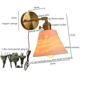 Celako™ Cuvori Wall Light | Copper Contemporary Bedroom Lighting