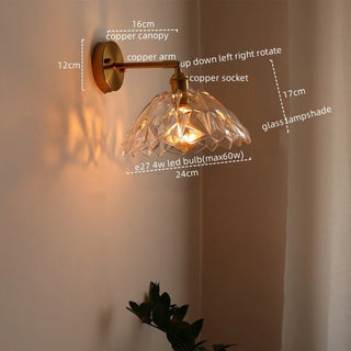 Celako™ Cuprystal Wall Light | Copper Glass Living Room Lighting