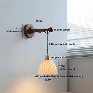 Celako™ Ceralin Wall Light | Ceramic Bedside Lighting