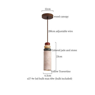 Celako™ Aureten Pendant Light | Yellow Travertine Hallway Lighting