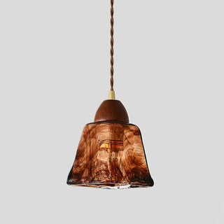 Celako™ Embera Pendant Light | Amber Glass Bedroom Lighting