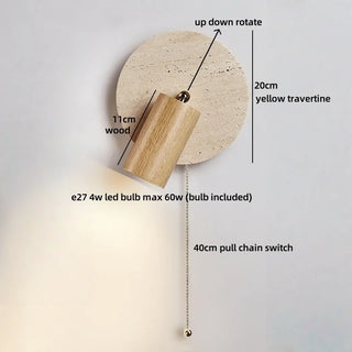 Celako™ Aurelith Wall Light | Vintage Yellow Travertine Kitchen Island Lighting