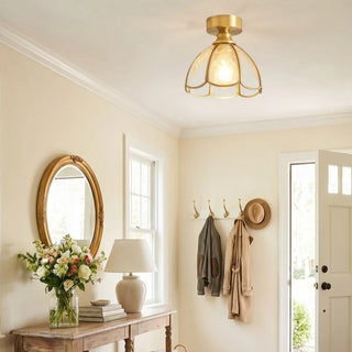 Celako™ Verlum Ceiling Light | Glass Copper Vintage Living Room Lighting