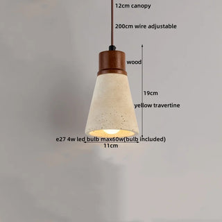 Celako™ Auretra Pendant Light | Travertine Bedroom Lighting
